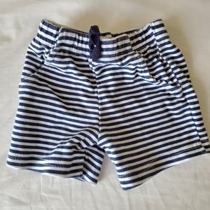 Navy and white stripe shorts